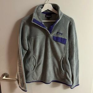 Patagonia Women’s Re-Tool Snap-T Pullover in gray/grape sz M